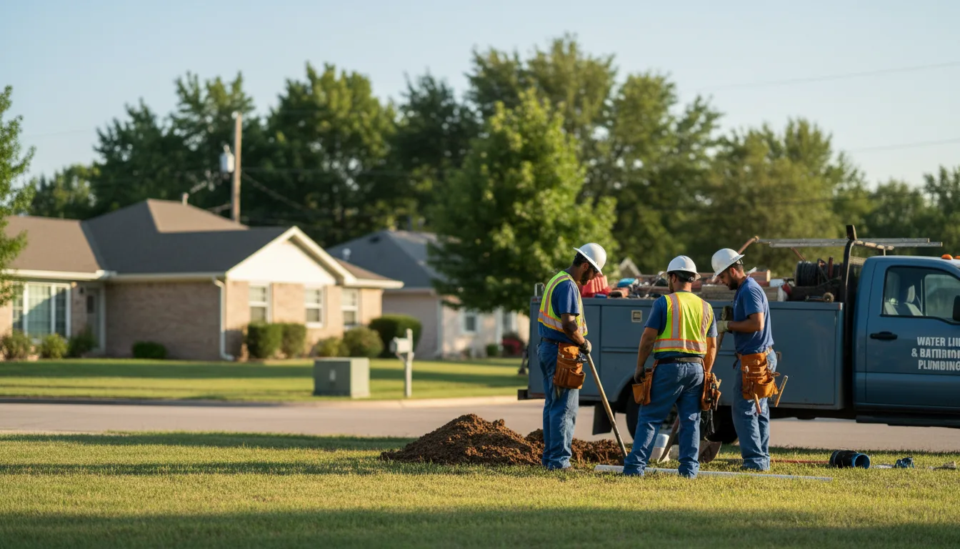 Residential water line and bathroom plumbing service in Heflin, LA